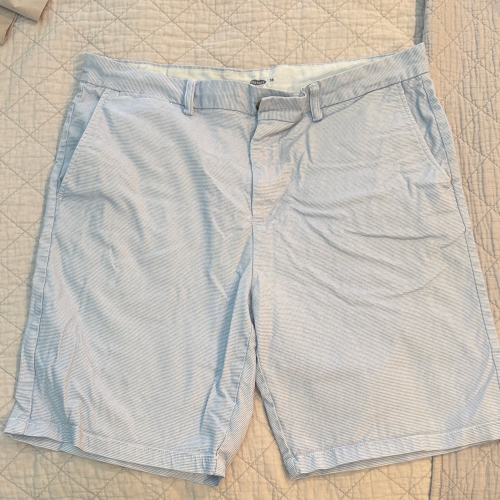 Old Navy Men's Sky Blue Flat Front Shorts